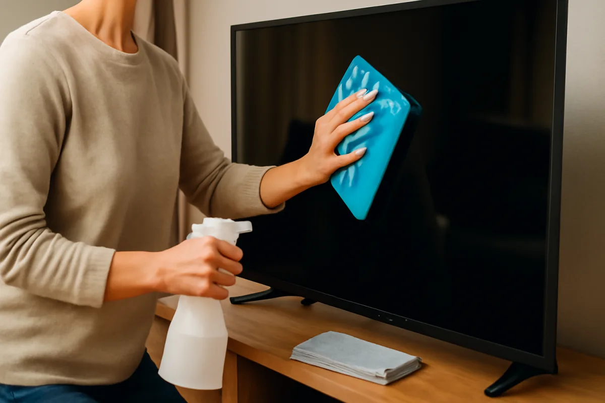 Consigli per pulire lo schermo del televisore senza rovinarlo: l’errore comune che può danneggiare il pannello
