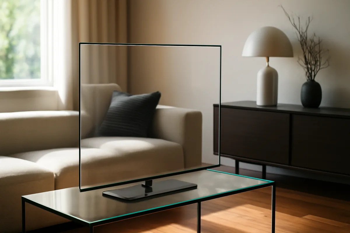 Televisori da design trasparente: il risultato visivo che sorprende anche spenti
